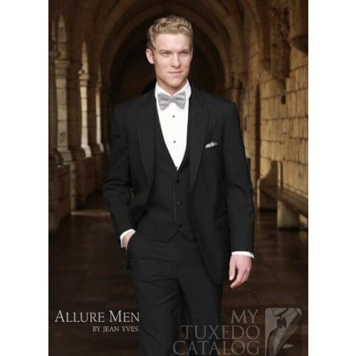 2015 New Design Handsome Mens Suit Men business Dress wedding Suit Black mens Texedos Best Man Suits(Jacket+Pants+Tie+Vest)