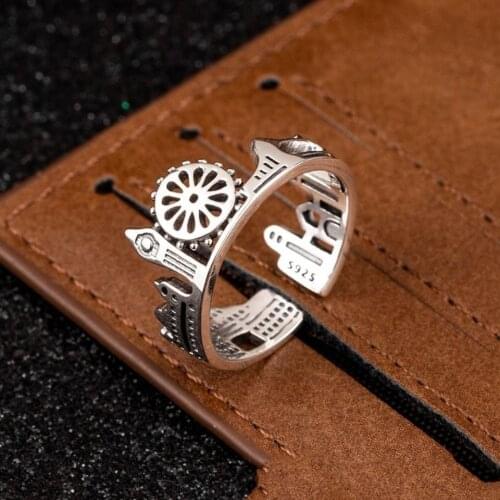 2021 New Creative Urban Retro Style Ring London City Finger Ring British Building Rings for Women Cocktail Holiday Gift Fashion
