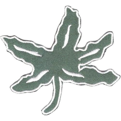 New arrive OSU Ohio State Buckeyes Leaf Vintage Embroidered Iron On Patch Green Leaves