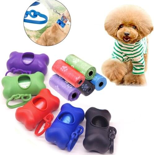 Dog pet garbage bag dispenser garbage bag holder-plastic garbage bag dispenser, dog pet 10-roll waste poop bag