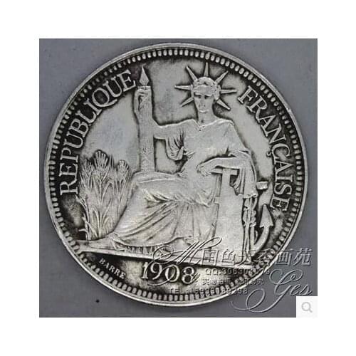 Rare Western silver coins,Statue of Liberty ,1908,free shipping