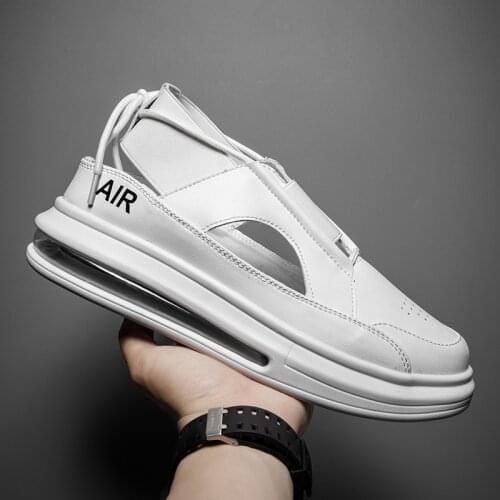 Mens Air Cushion Sandals Summer Soft Sandals High Quality Microfiber Leather Sandals Outdoor Antiskid Damping Men Roman Sandals