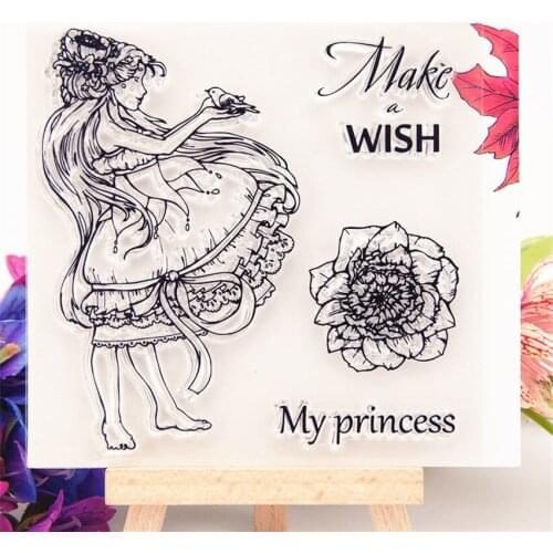 10x10cm Flying flowers Transparent Clear Stamps Silicone Seals Roller Stamp DIY scrapbooking photo album/Card Making Easter