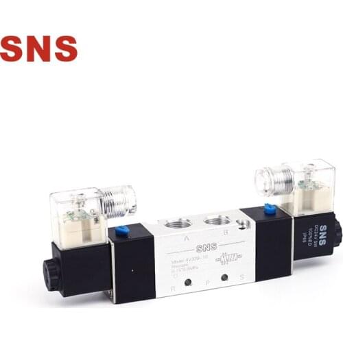 SNS 4V320-10/DC24V 5/2 Port 1/2 Inlet Double Coils Pilot-Operated Electric Solenoid Valve