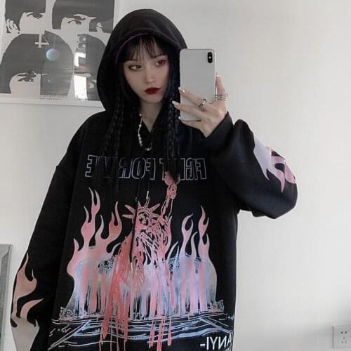 Black Hop Hop Hoodie Streetwear Korean Loose Gothic Sweatshirt Men Fashion Tops Casual Funny Spring Autumn Harajuku Hoodies Male