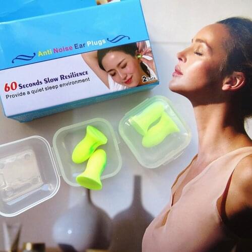 2Pair Hot Upgraded Version Soft Foam Ear Plugs Anti Noise Snoring Earplugs For Sleeping Traveling Aid Noise Reduction Earplugs