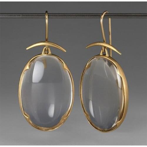 Vintage Opal Asymmetric Ear Hook Earrings Irregular Baroque Freshwater Pearl Earrings for Women Wholesale Accept Dropshipping