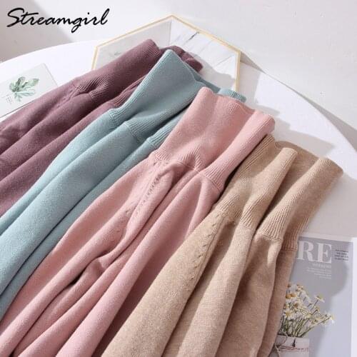 Turtleneck Sweaters For Women Autumn Winter Womens Jumper Knitted Pink Top Black Cashmere Sweater Women Turtleneck Pullovers