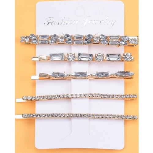 4pcs/set Rhinestones Hair Clip For Women Hair Accessories Crystal Hair Clips Girls Barrette Hair pins Hair Jewelry headdress