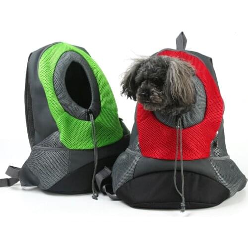 Pet Dog Carrier Bag Outdoor Backpack Bag Portable Pet Dog Front Bag Out Double Shoulder Portable Small Dog Travel Mesh Head Bag
