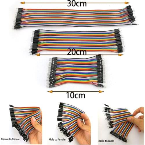 10cm 40pin Jumper Wire Eclectic Breadboard Cable Male to Male Female to Female Pin Jumper Line Connector for DIY Kit