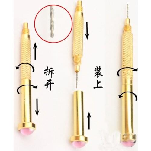 2pcs/Set Golden Hand Dangle Nail Drill Bit Rotery Electric Milling Cutters For Pedicure Manicure Piercing Nail Files Accessories