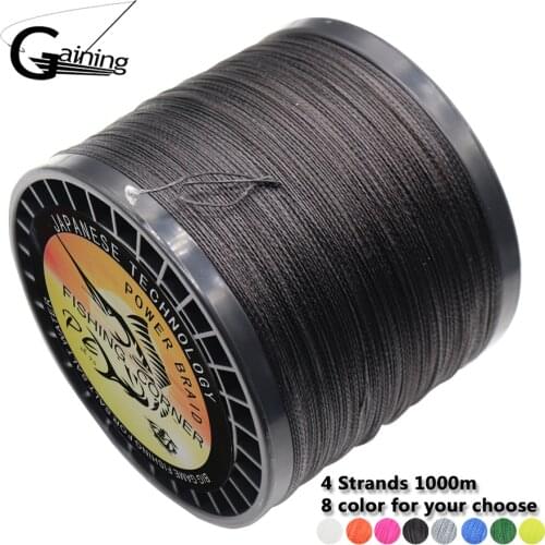4 Strands Braided Fishing Line 1000M Japan Super Power Multifilament Fishing PE Braided Line 9LB 35LB 66LB 84LB 101LB 137LB