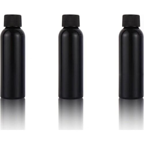 Black 60ml 48pcs cream lotion cosmetic container travel kits empty small plastic bottle with screw cap cosmetic packaging bottle