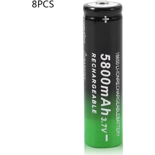 8Pcs/Set Universal 5800Mah 18650 Rechargeable Battery For Torch Flashlight Replacement 18650 Battery 3.7V