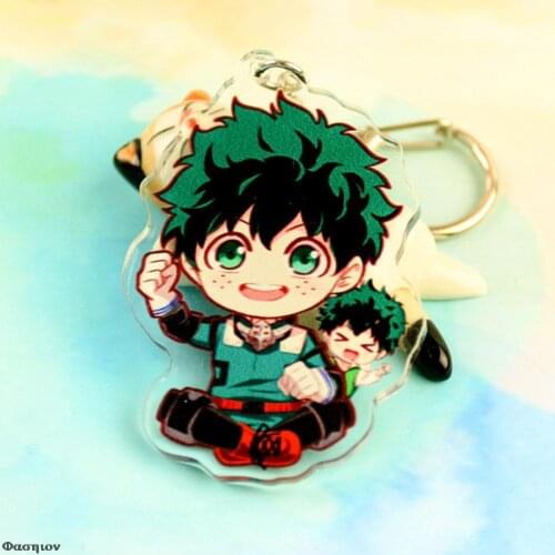 New Academia My Hero Academi Keychain Acrylic Key Ring Charms Gift Fashion Lovely Cartoon Anime