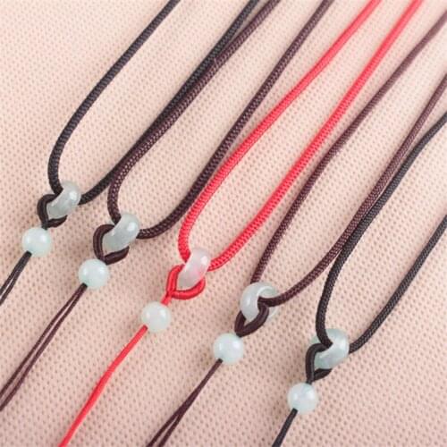 10pcs High-end simple hand-woven necklace rope jade gold jade pendant pendant lanyard adjustable men and women rope