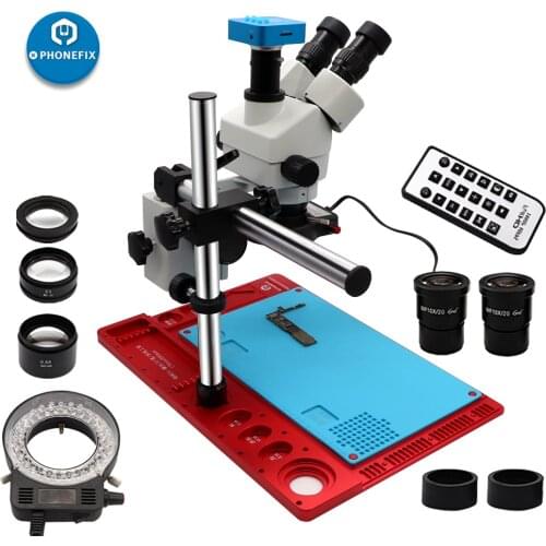 3.5X-90X Simul-Focal Zoom Trinocular Stereo Microscope 16MP HDMI Camera Digital Video Microscope for Phone PCB Chip Soldering