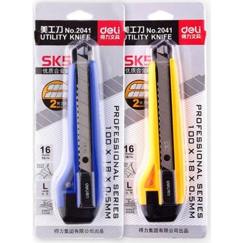 Deli Automatic lock Paper cutter knife utility knife manual knife office cutting supplies