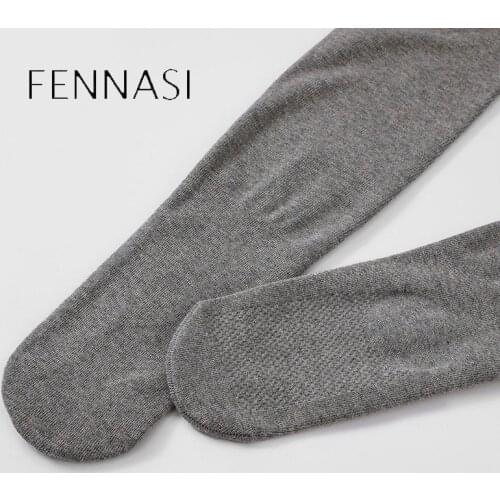 FENNASI Leggings With Feet Knitting Winter Warm Solid Vertical Stripe Casual Movement Sext Tear-Resistant Compression
