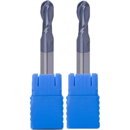 HRC45 4pcs carbide ball nose endmill straight shank carbide knife router bit R2 R3 R4 R5 tungsten router tool for CNC mill