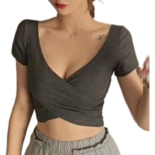 White Summer T Shirt Women Casual Womens Tee Shirts V-neck Tshirt Pus Size Short Sleeve T-shirt Ladies Women Clothings harajuku