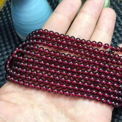 Garnet red round 3mm 15" for DIY jewelry making loose beads FPPJ wholesale beads nature gem stone