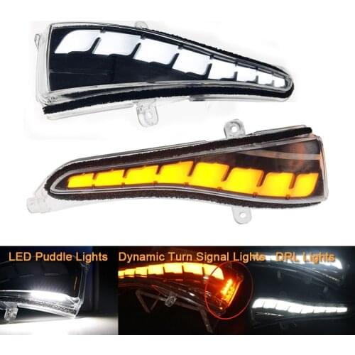 2Pcs White Yellow Trun Signal LED Light Car Side Rearview Indicator Lamp for Infiniti QX70 QX60 QX50 Q70 Q60 Q50 Q30 Dynamic