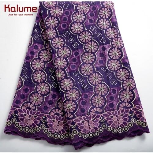 Kalume African Laces Fabric High Quality Nigerian Lace Fabric Stones Swiss Voile Laces In Switzerland For Dresses Party H2381