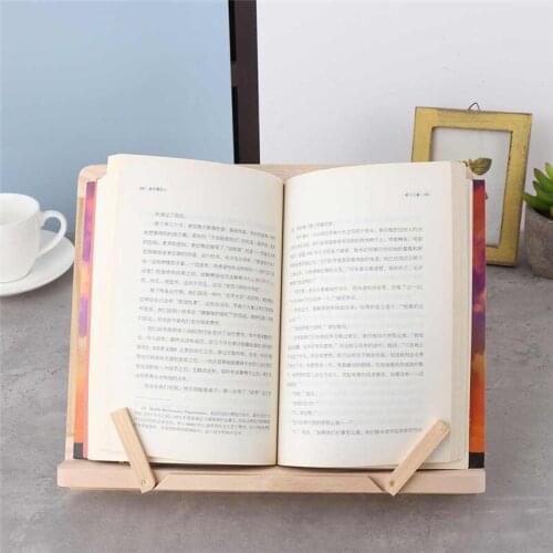 Creative EASY-Foldable Recipe Book Stand,Wooden Frame Reading Bookshelf,Tablet Pc Support Stand U3