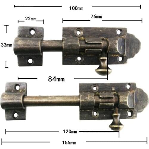 Brass Door Bolts,High Quality Antique Vintage Style Chinese Style Hardware Accessories,Wooden Door Bolts Lock