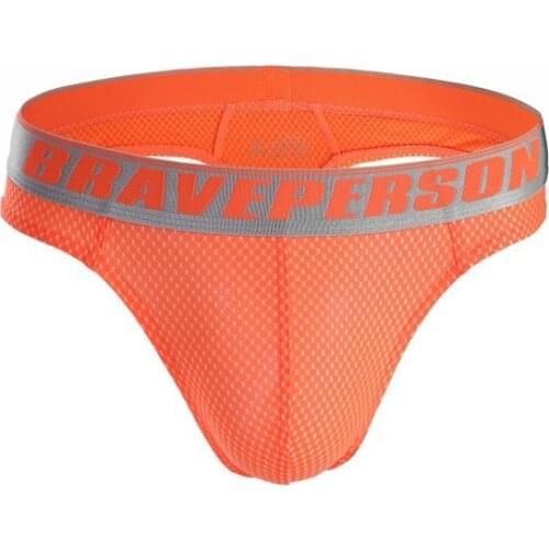 2019 Brand Brave Person Sexy Bikini Men Gay Underwear Mens Briefs Low Rise Nylon Panties G-strings Jacquard Underpants Swimwear