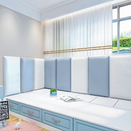 Solid Color Self-adhesive Bedroom 3D Soft Wall Stickers For Kids Rooms Anti-collision Wall Decoration Home Wall Skirting Sticker