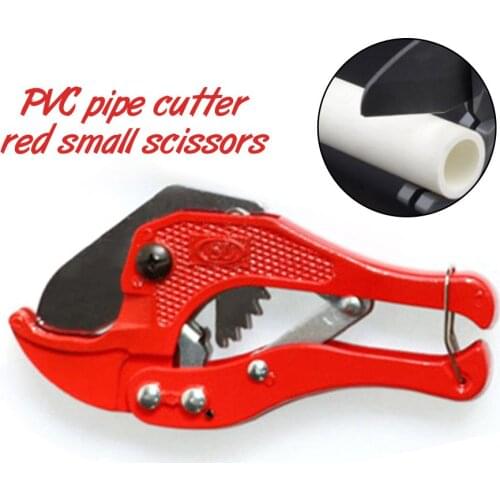 PVC Aluminum Plastic Pipe Water Tube Tubing Hose Cutter Scissor Knife Cut Ratchet Plumbing Tool Hand Tool Red 1pc 42mm PE