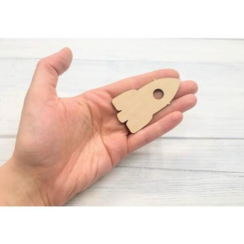 Rocket, rocket ship,Unfinished Wood Shape- for Arts, Crafts. Ornament,Rocket Wooden shape Supply,Ornament,Decoration, Decoupage