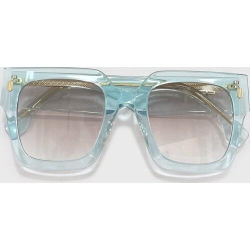 Oversized Shades Sunglasses Women Bule Fashion Square Glasses Big Frame Sun Glasses Female Vintage Retro Unisex Oculos Feminino