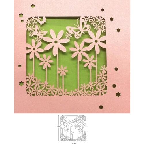 Flower Butterfly Frame Metal Cutting Dies Stencil for DIY Scrapbooking Album Embossing Paper Cards Decoratve Crafts Die Cuts