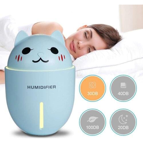 3 in 1 320mL Air Humidifier + Cooling Fan + Night light Lamp USB Electric Aroma Air Diffuser Ultrasonic air humidifier for Home