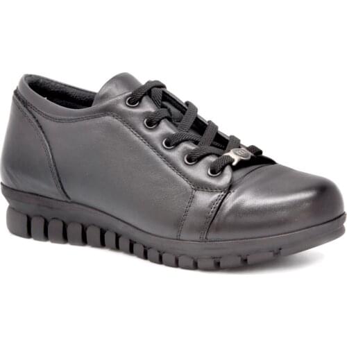 Mammamia D22KA 3165 Black 2022 Winter Lady Shoes Tied Solid Casual Genuine Cow Leather Anatomical Comfort Business Office Lift