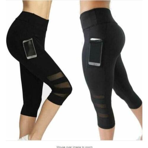 Womens High Waisted Yoga Pants Fitness Leggings Workout Gym Sports Trousers AU