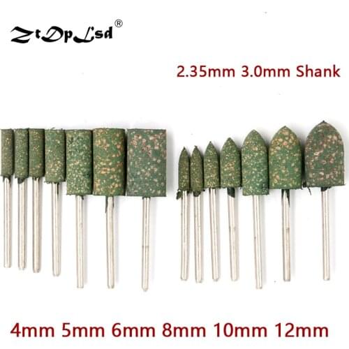 ZtDpLsd 3Pcs Sesame Shaft Mounted Rubber With Abrasive Grinding Head Polishing Buffing Wheel Electric Grinder Burr Rotary Stone