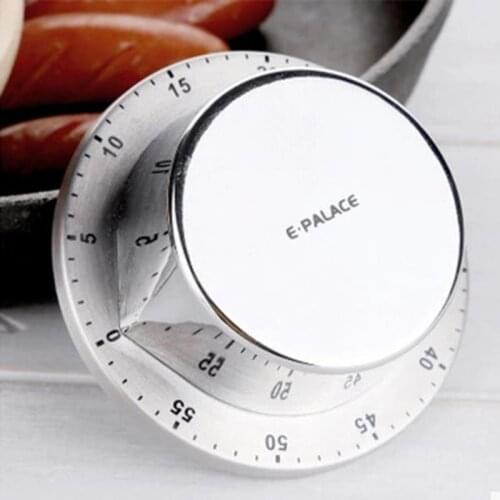 1pc Round Stainless Steel Kitchen Timer Magnetic Cooking Alarm Clock Reminder Multifunctional Timer Kitchen Gadget Hot Sale New