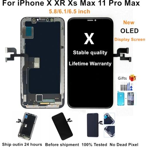 New OLED Display For iPhone X XR XS Max 11 Pro LCD Screen Replacement lcd For iPhone xs 11 Pro Max With 3D Touch display screen