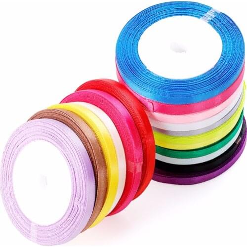 2Pcs 16Colors Pretty Silk Satin Ribbon 6MM Wedding Party Decoration Invitation Card Gift Wrapping Scrapbooking Supplies #254947