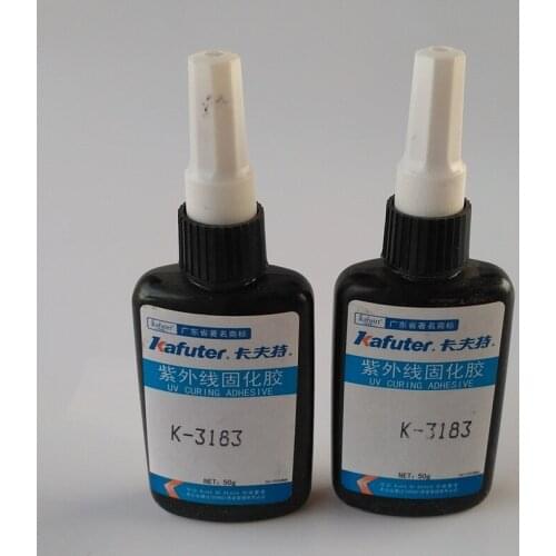 2pcs Kafuter 50g K-3183 shadowless adhesive UV glue strong adhesive metal plastic glass