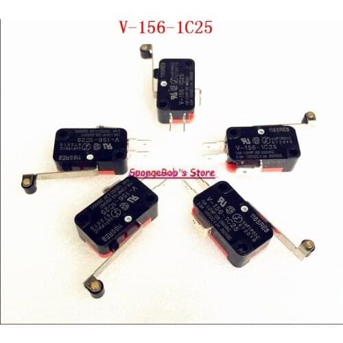20pcs/Lot V-156-1C25 Momentary Micro Limit Switch 15A 250VAC SPDT NO NC Snap Action Push Button