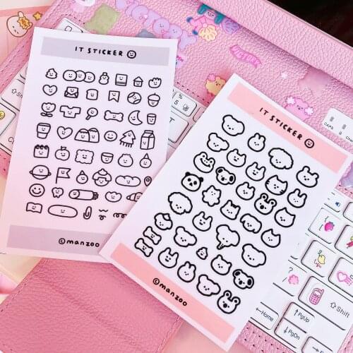 3pcs/lot Kawaii Cartoon Animal DIY Stickers Decoration Scrapbooking Album Laptop Luggage Phone Decal Sticker