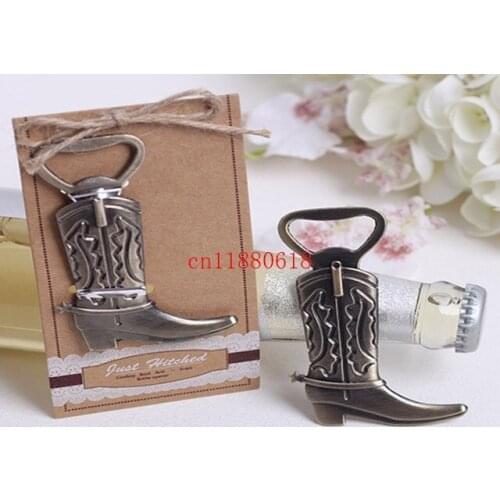 500pcs/lot Free Shipping Home Retro Vintage Can Beer Boots Shoes Shape Bottle Opener Wedding Party Tool Craft