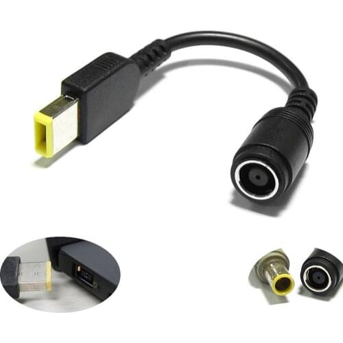 Universal Convenient 7.9mm Round Jack to Square End Adapter Pigtail for Lenovo Thinkpad Ultrabook