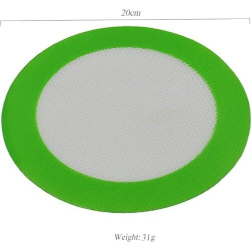 Bho Slick oil Silicone Dab wax Pad Mat with Fiber Glass Can baking butane Concentrate oil and hash in Diameter 20cm Size
